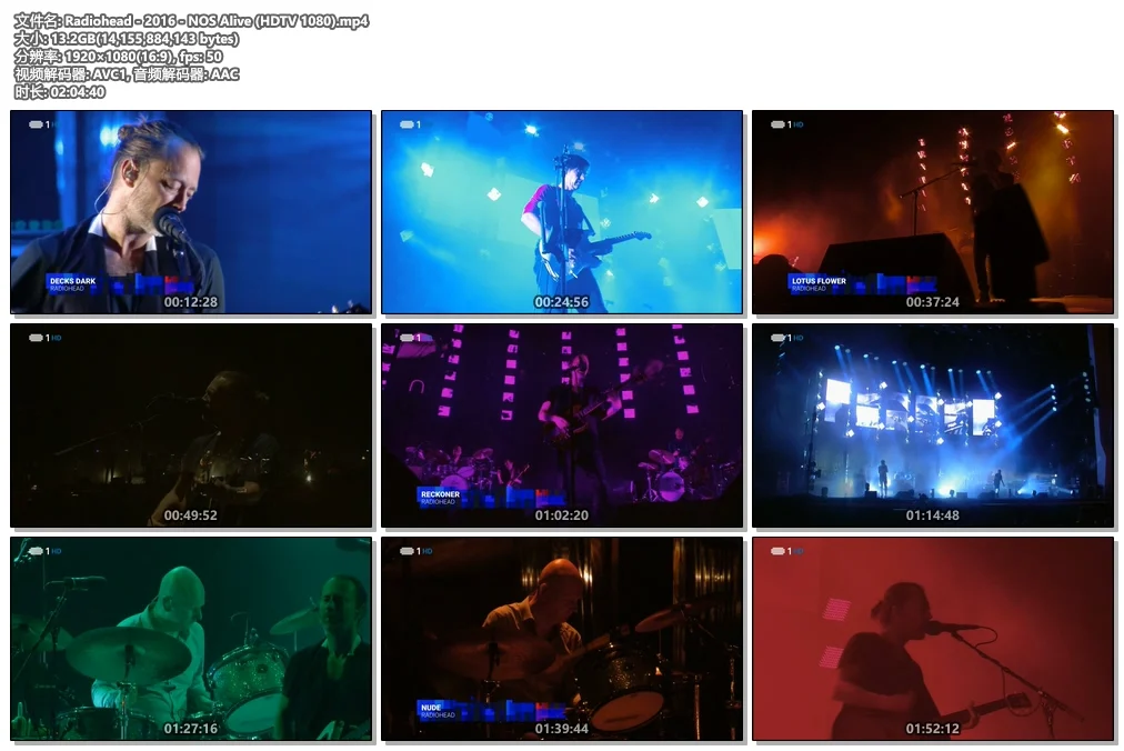 图片[4]-电台司令 Radiohead – 2016 里斯本 NOS Alive! 音乐节现场 [HDTV TS 13.1G]-蓝光演唱会资源网