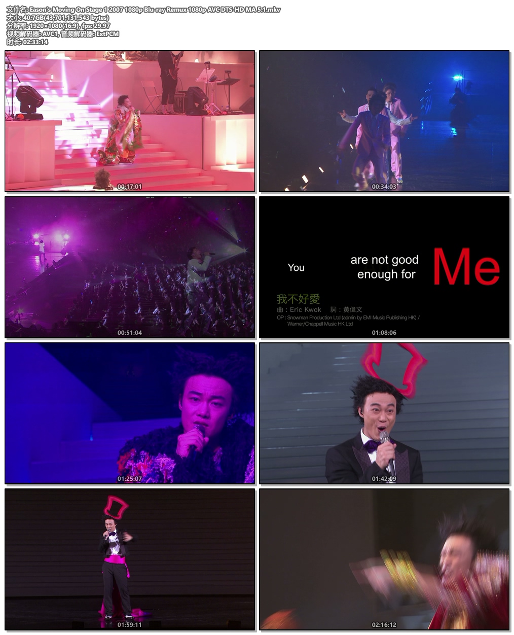 图片[5]-陈奕迅 2007 香港红磡体育馆演唱会 Eason Chan Moving On Stage 1 2007《Remux MKV 40.6G》-蓝光演唱会资源网