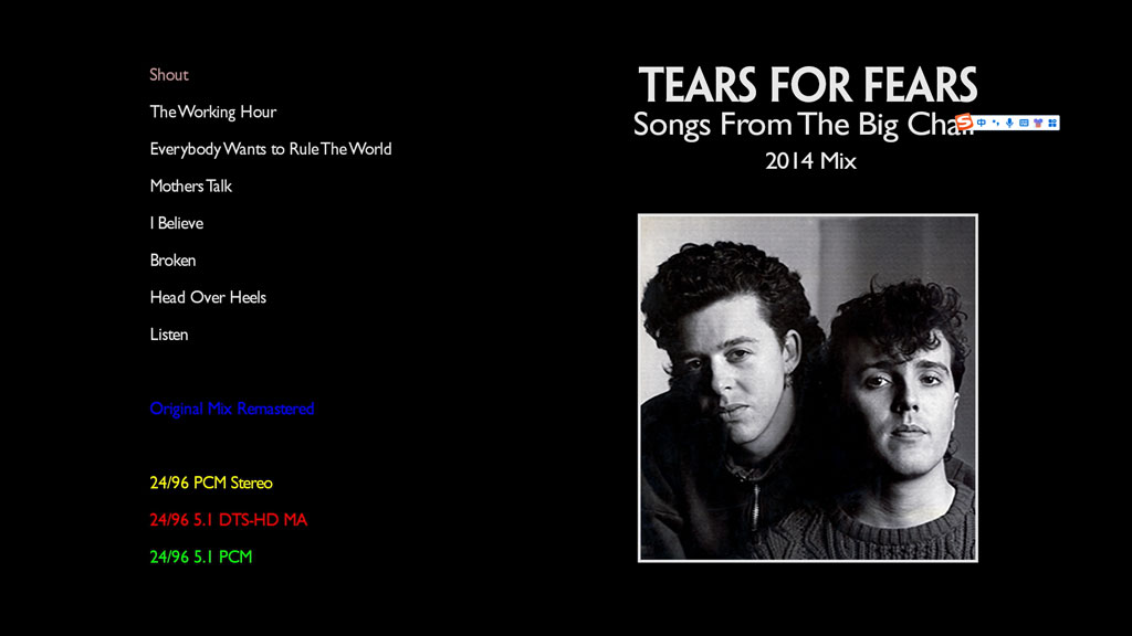 图片[2]-惊惧之泪 Tears for Fears – Songs from the Big Chair 1985《BDMV 11.2G》-蓝光演唱会资源网
