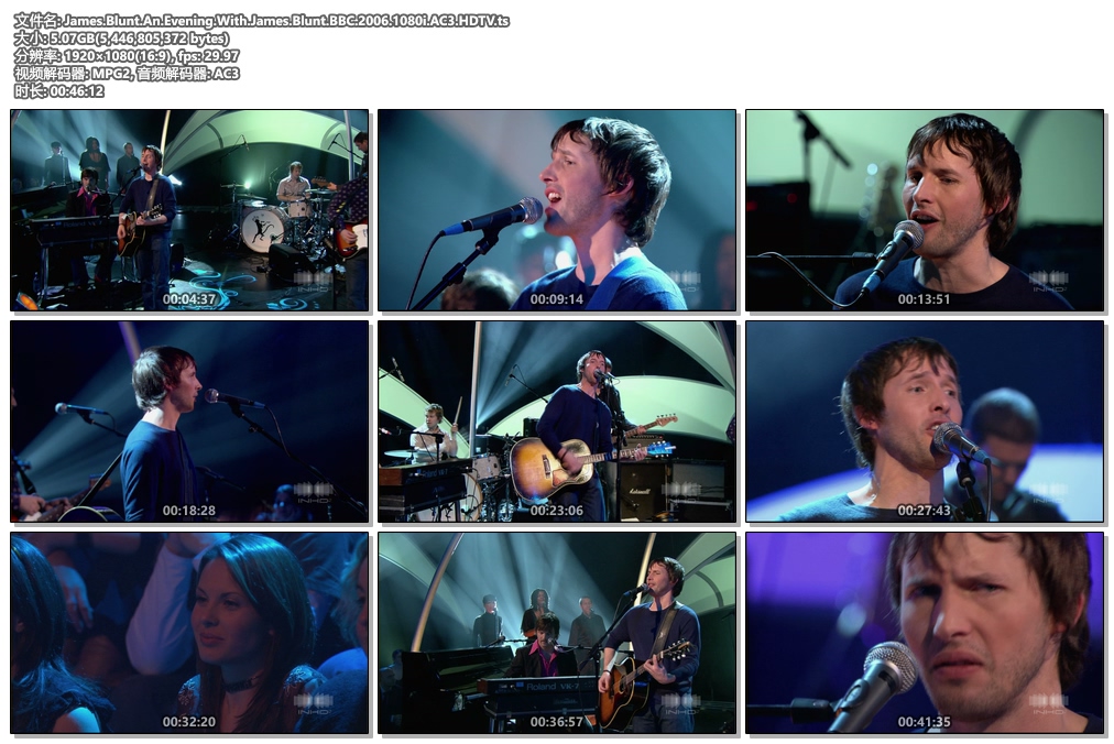图片[4]-James Blunt – An Evening With BBC 2006 现场音乐会《HDTV TS 5.1G》-蓝光演唱会资源网