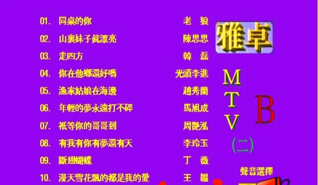 图片[2]-群星 – 雅卓MTV2[LD转][KTV][2DVDISO][5.84G+5.62G]-蓝光演唱会资源网
