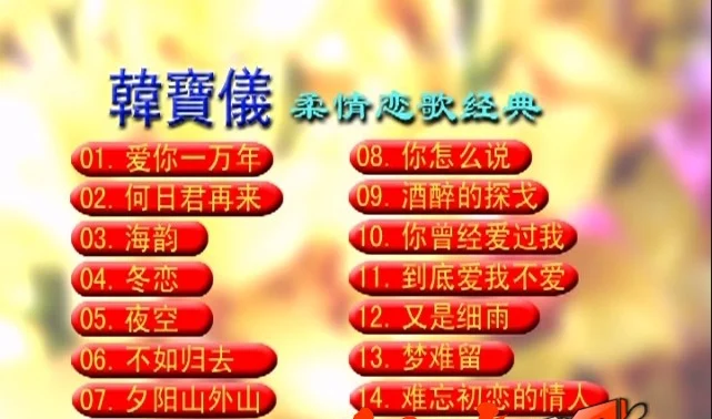 韩宝仪 – 柔情恋歌经典[KTV][DVD-ISO4.35G]-蓝光演唱会资源网