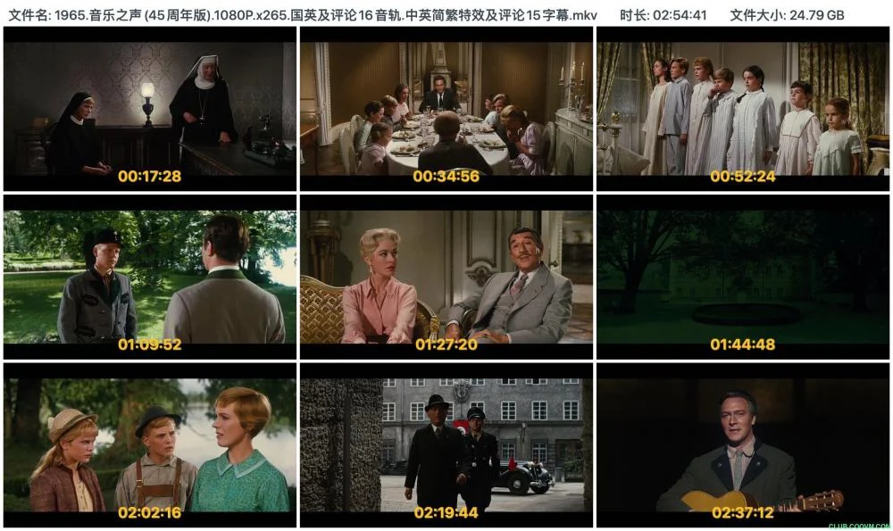 图片[4]-音乐之声1965 极限版本 [原音、上译、泰盛、央视16音轨15字幕] 1080P《Remux MKV 23GB》-蓝光演唱会资源网