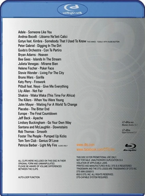 图片[2]-DTS 蓝光音乐测试碟 7 DTS BLU-RAY MUSIC DEMO DISC-7《ISO 22.8》-蓝光演唱会资源网