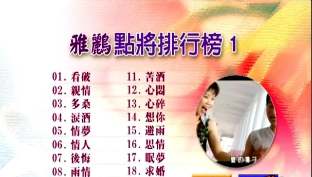 群星 – 雅鹂点将排行榜01[KTV][DVDISO][4.18G]-蓝光演唱会资源网