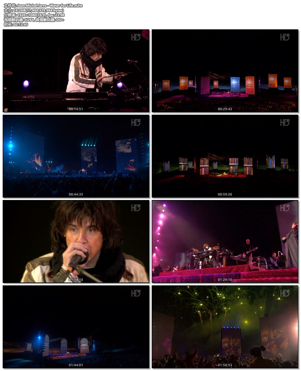 图片[4]-让-米歇尔·雅尔 Jean Michel Jarre – Water for Life 2006《HDTV M2TS 16.2G》-蓝光演唱会资源网