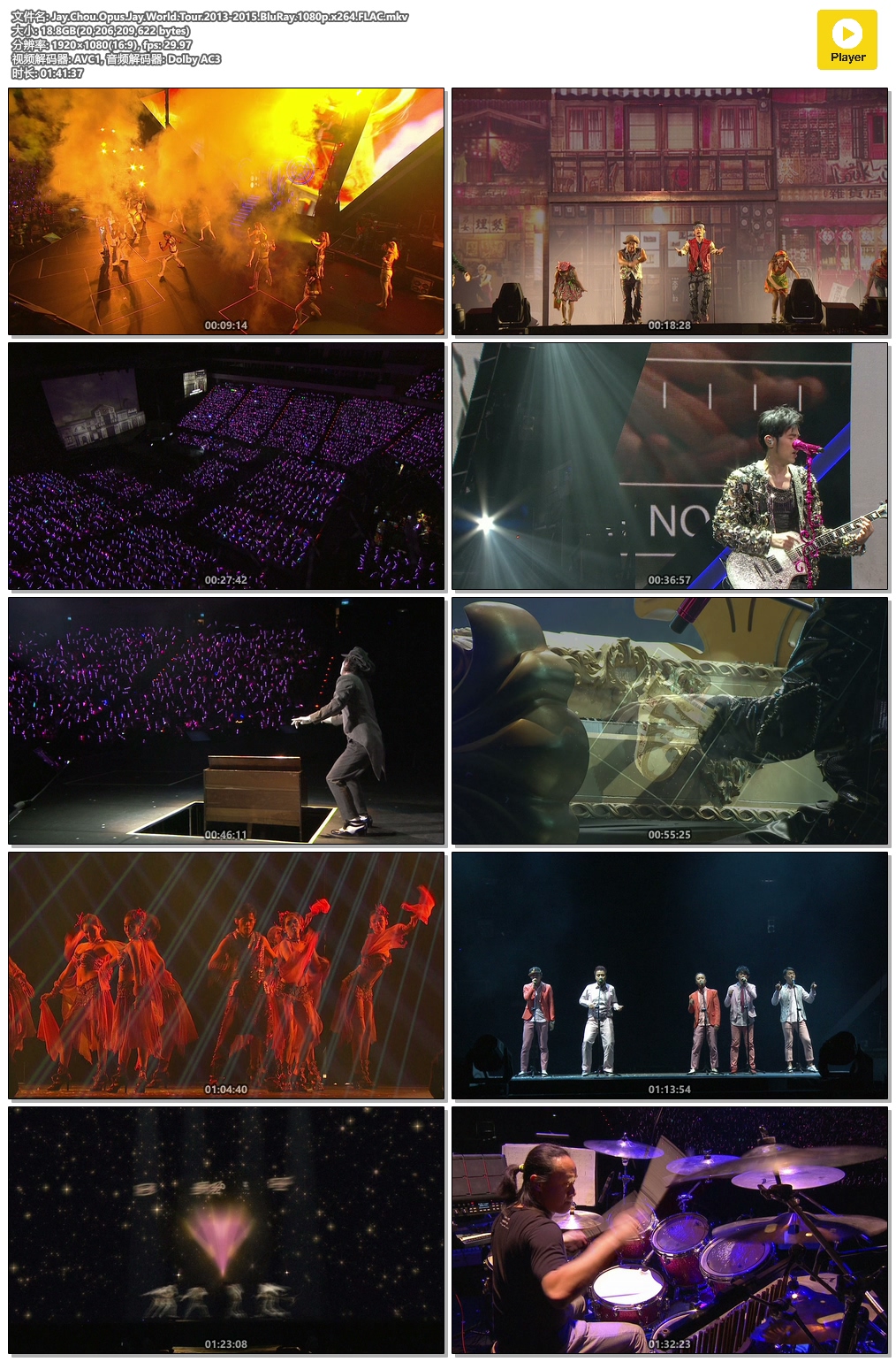 图片[6]-周杰伦 魔天伦 世界巡回演唱会 Jay Chou Opus Jay World Tour 2013-2015《REMUX MKV 18.82G》-蓝光演唱会资源网