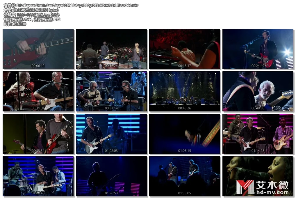 图片[2]-蓝调大师 Eric Clapton 圣地牙哥现场实录 Live In San Diego with Special Guest JJ Cale《Remux MKV 19.7G》-蓝光演唱会资源网