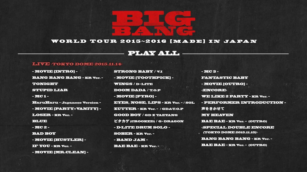 图片[2]-BIGBANG WORLD TOUR 2015-2016 MADE IN JAPAN 2015首场《ISO 79.4G》-蓝光演唱会资源网