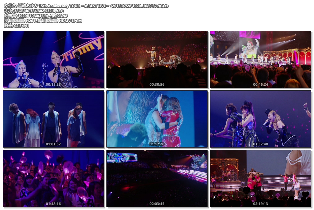 图片[3]-滨崎步出道15周年纪念巡回演唱会Ayumi Hamasaki – 15th Anniversary Tour Best Live2013《REMUX TS 38G》-蓝光演唱会资源网
