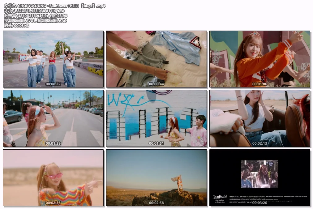 图片[2]-CHOI YOOJUNG – Sunflower (P.E.L) 4K 2160P [Bugs MP4 1.82GB]-蓝光演唱会资源网