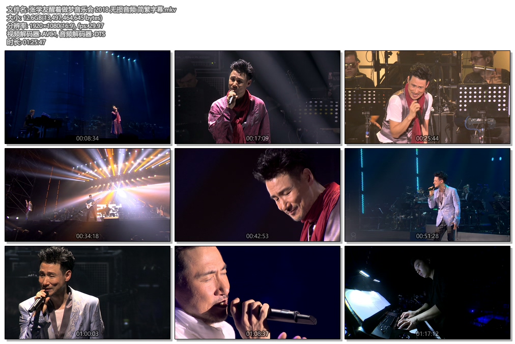 图片[2]-张学友醒着做梦音乐会 2018 无损音频 简繁字幕《BDRipMKV 12.5G》-蓝光演唱会资源网