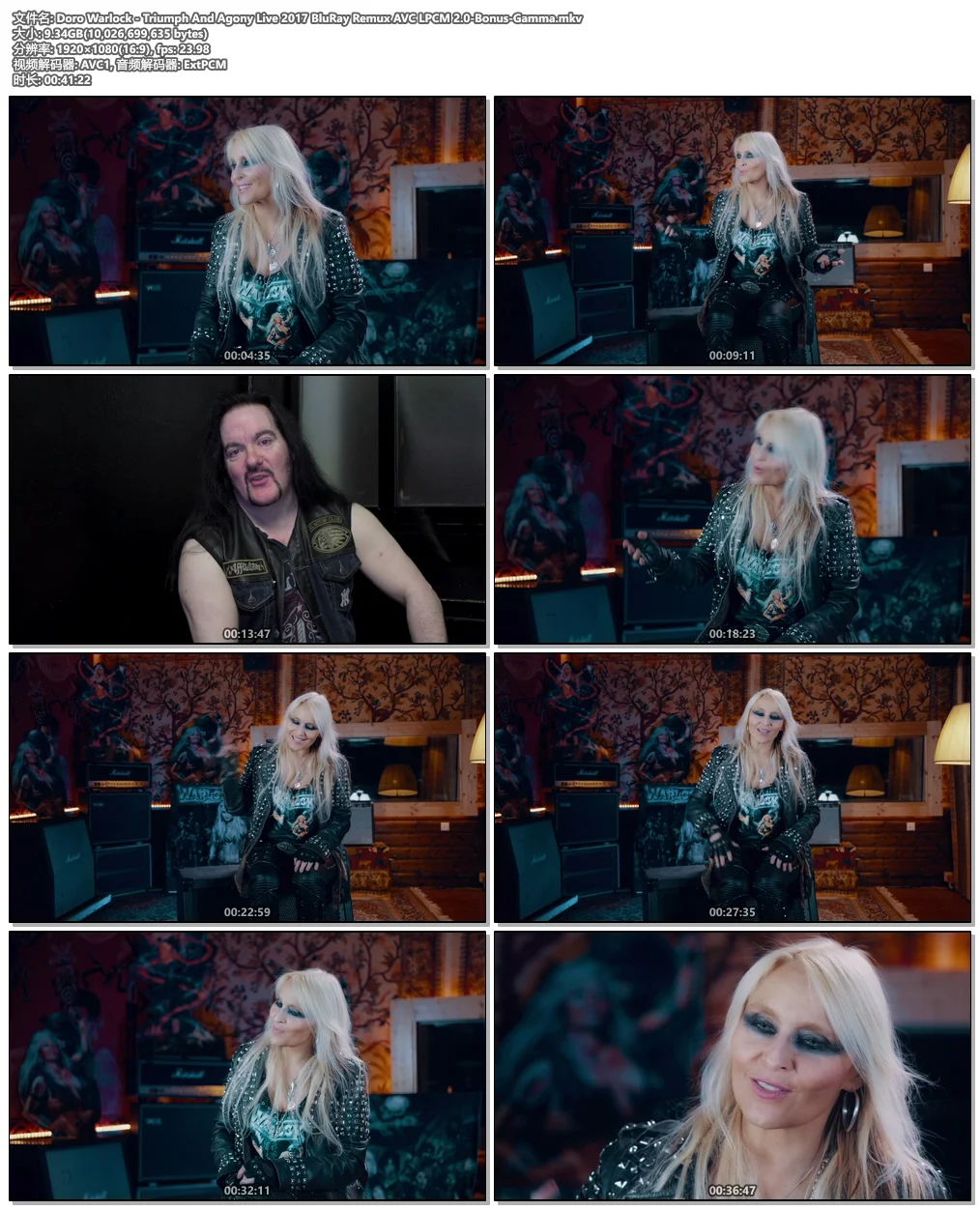 图片[3]-重金属女王 Doro Warlock – Triumph And Agony Live 2017《Remux MKV 20.6G》-蓝光演唱会资源网