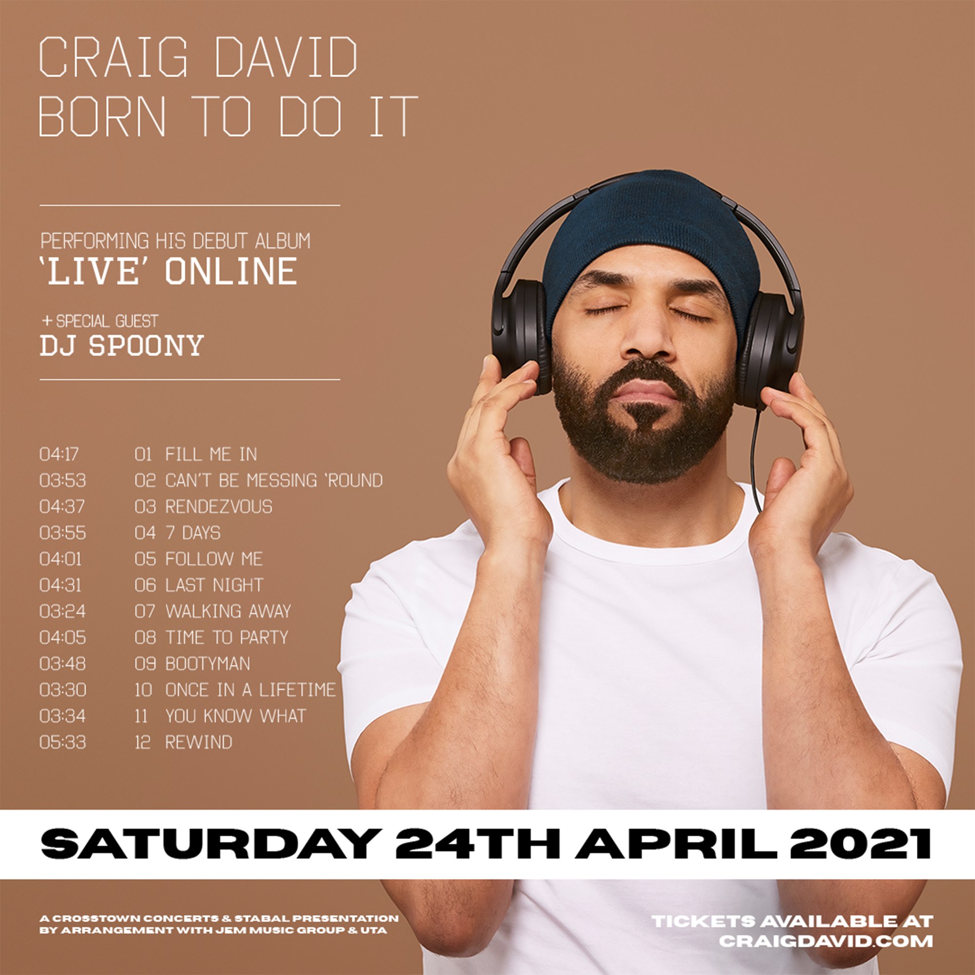 Craig David – Born To Do It Stabal 在线演唱会 1080P [WEB-DL MKV 1.85 GB]-蓝光演唱会资源网
