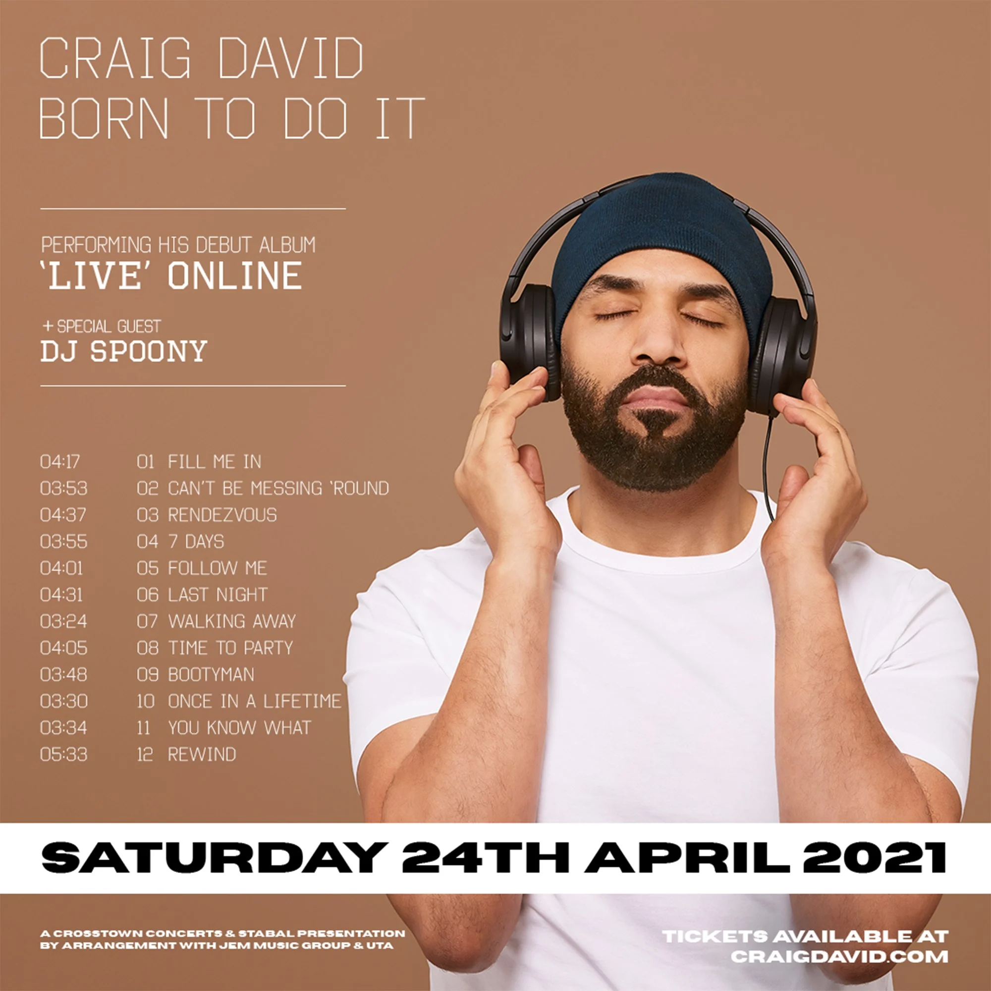Craig David – Born To Do It Stabal 在线演唱会 1080P [WEB-DL MKV 1.85 GB]-蓝光演唱会资源网