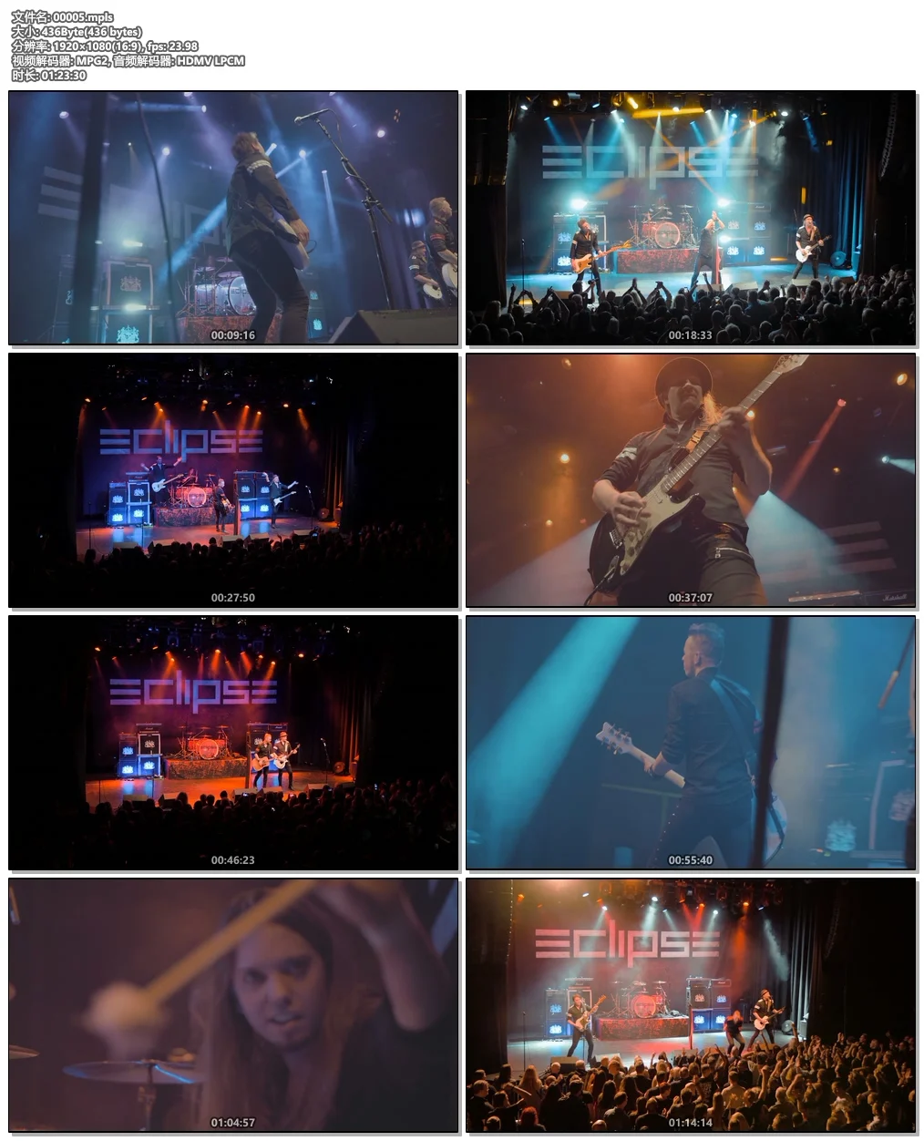 图片[5]-瑞典硬摇滚乐 Eclipse Viva la VicTOURia 2020 Blu-Ray 1080p《BDMV 42.9G》-蓝光演唱会资源网