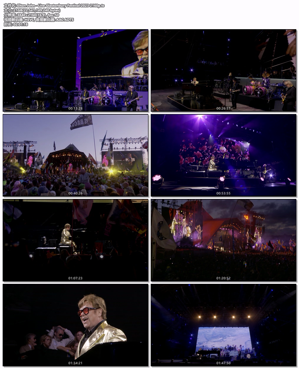 图片[4]-艾尔顿·约翰 Elton John – Live Glastonbury Festival 2023 UHD [WEB-DL MKV 20.9GB]-蓝光演唱会资源网