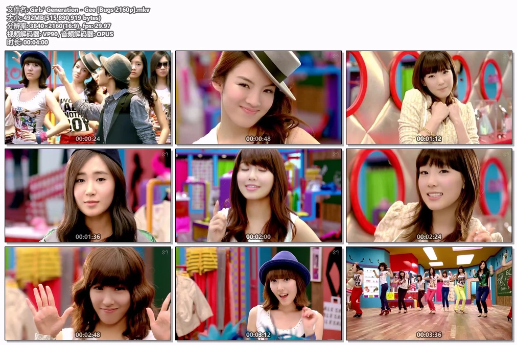 图片[2]-Girls\’ Generation – Gee 4K 2160P [Bugs MP4 1.3GB]-蓝光演唱会资源网