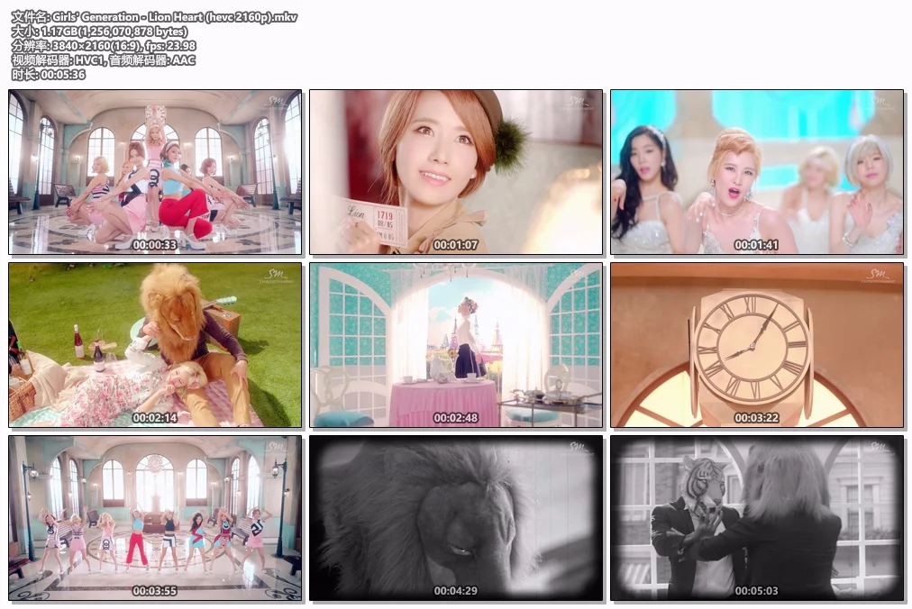 图片[2]-少女时代 Girls\’ Generation – Lion Heart 4K 2160P [Bugs MP4 1.17GB]-蓝光演唱会资源网