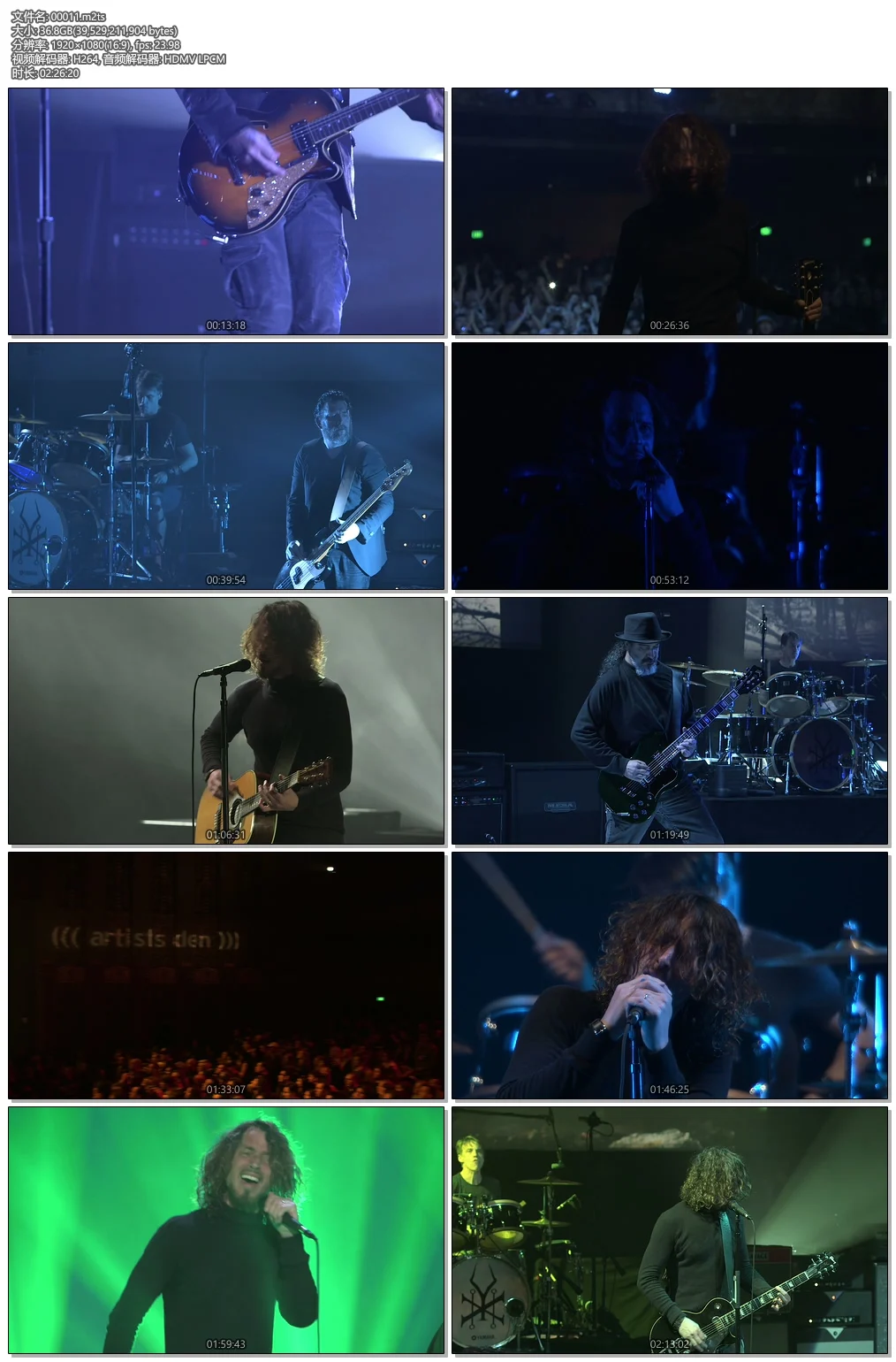 图片[8]-声音花园乐队 2019 电视直播现场演唱会 Soundgarden – Live from the Artists Den 2019 [BDMV 36.8GB]-蓝光演唱会资源网