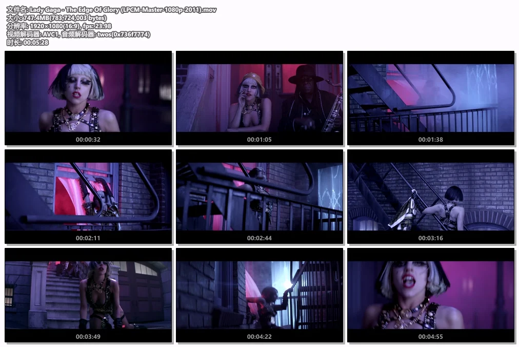 图片[2]-Lady Gaga – The Edge Of Glory 1080P [Master MOV 747.4MB]-蓝光演唱会资源网