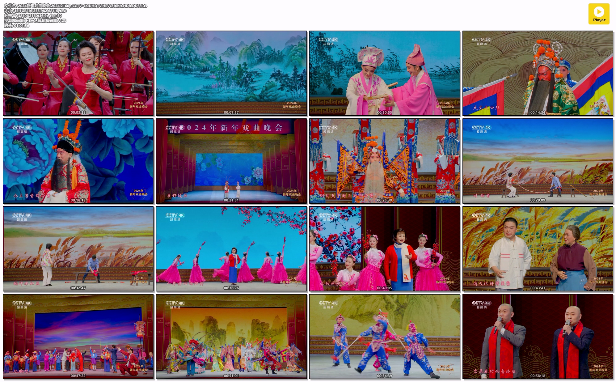 图片[2]-新年戏曲晚会 2024 2160P HEVC [UHDTV TS 15.1GB]-蓝光演唱会资源网