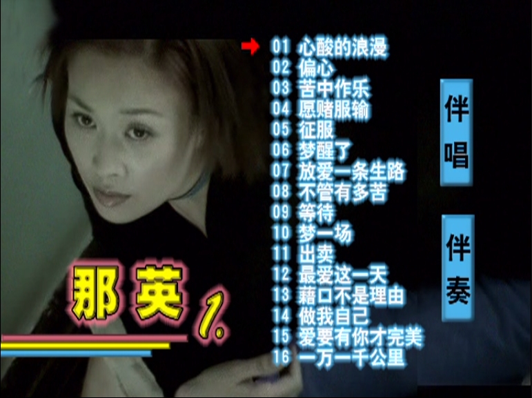 那英 – 心酸的浪漫 原装巨星MTV 卡拉OK精选 [KTV] [DVDISO][3.41G]-蓝光演唱会资源网