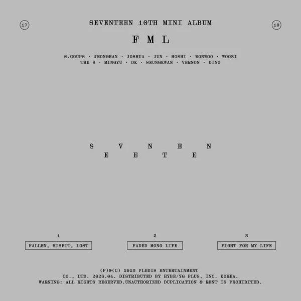 세븐틴 SEVENTEEN – SEVENTEEN 10th Mini-Album FML 2023 [24bit/96kHz] [Hi-Res Flac 414MB]-蓝光演唱会资源网