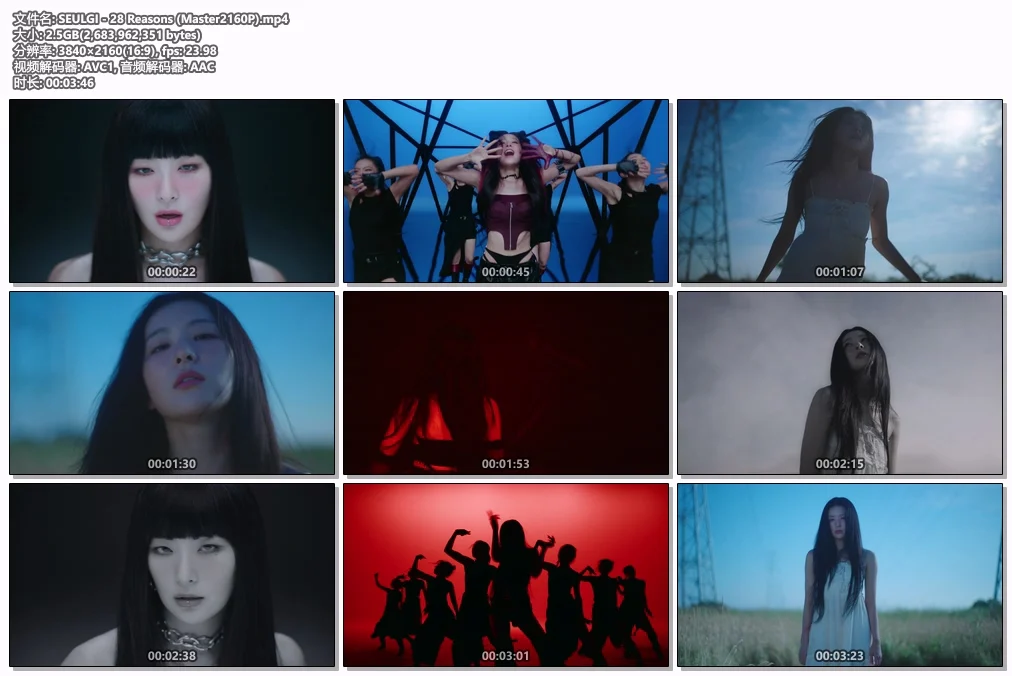 图片[2]-SEULGI – 28 Reasons 4K 2160P [Master MP4 2.5GB]-蓝光演唱会资源网
