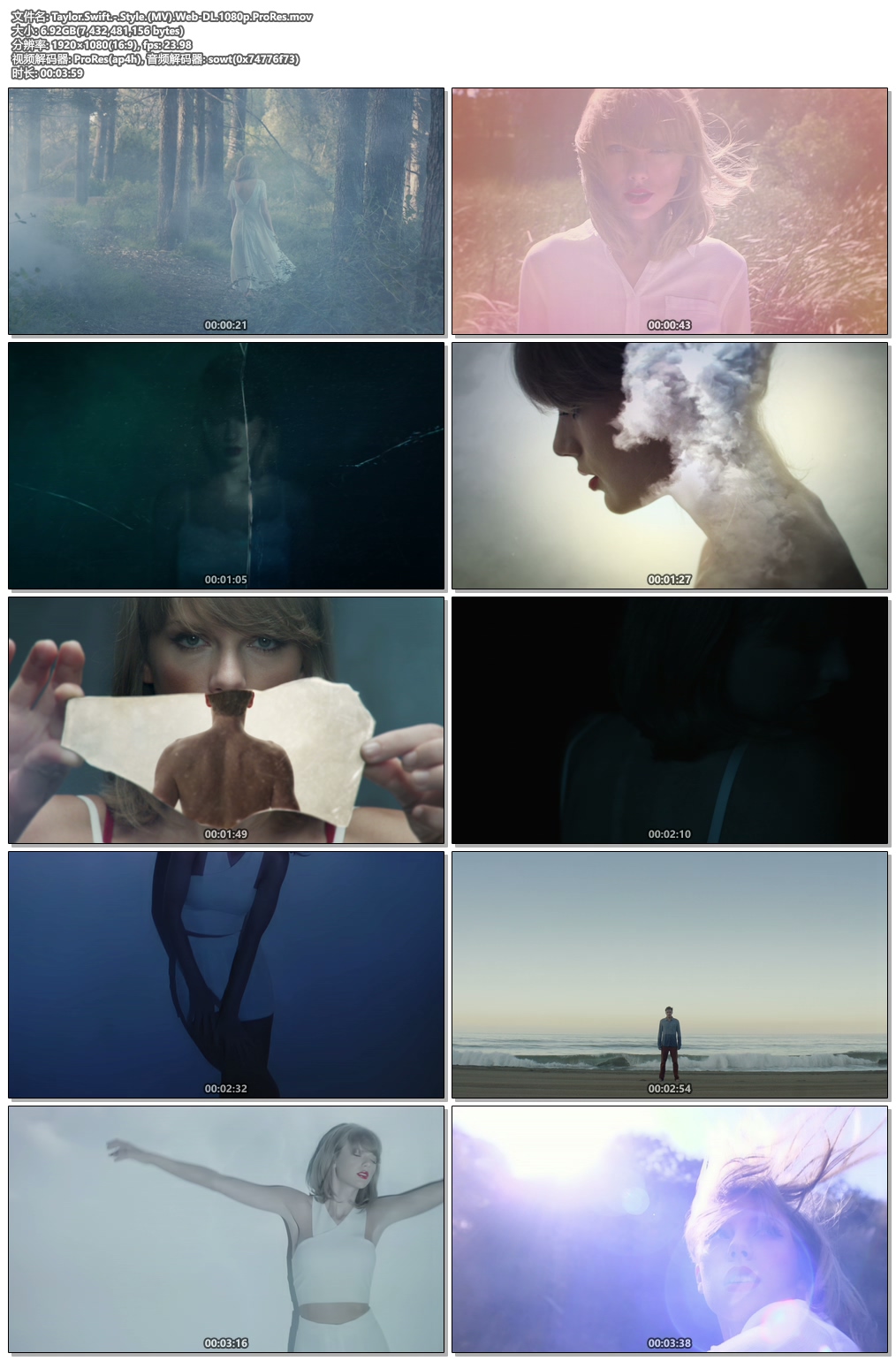 图片[2]-泰勒·斯威夫特 7首ProRes高质量MV Taylor Swift ProRes Pack [ProRes MOV 42G]-蓝光演唱会资源网
