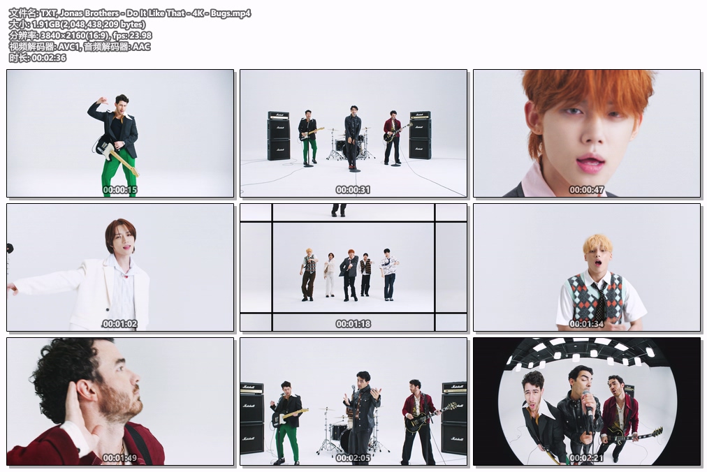 图片[2]-TXT, Jonas Brothers – Do It Like That 4K 2160P [Bugs MP4 1.91GB]-蓝光演唱会资源网