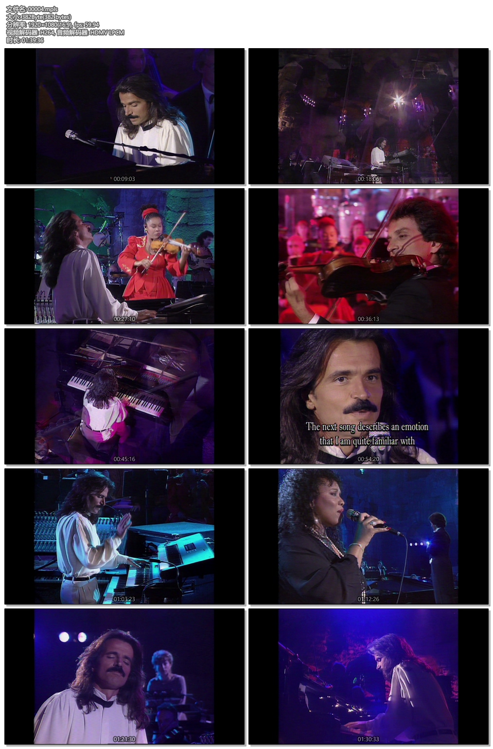 图片[6]-雅尼 雅典卫城音乐会25周年纪念专辑BD盘 Yanni – Live At The Acropolis 1994 [BDMV 36.9GB]-蓝光演唱会资源网