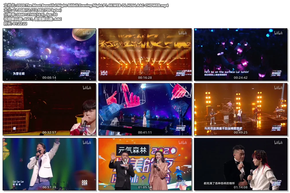 图片[2]-B站 bilibili晚会 2020最美的夜 跨年演唱会 2020 The Most Beautiful Night – Bilibili Evening Night 4K《WEB-DL MP4 37.4G》-蓝光演唱会资源网
