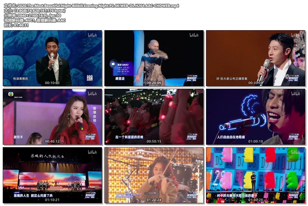 图片[4]-B站 bilibili晚会 2020最美的夜 跨年演唱会 2020 The Most Beautiful Night – Bilibili Evening Night 4K《WEB-DL MP4 37.4G》-蓝光演唱会资源网