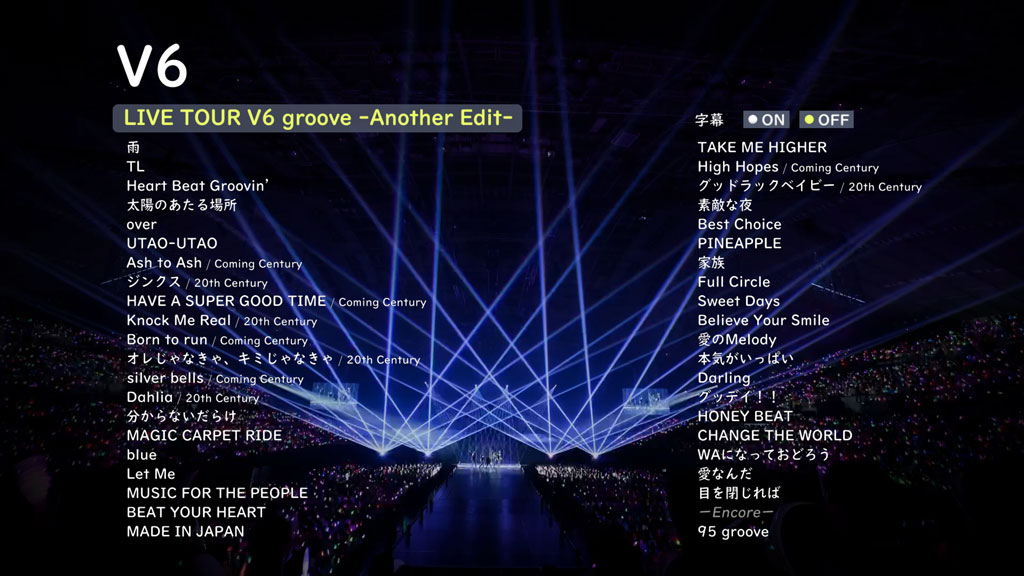 图片[2]-V6 – LIVE TOUR V6 GROOVE 2022 [BDISO 2BD 60.2GB]-蓝光演唱会资源网