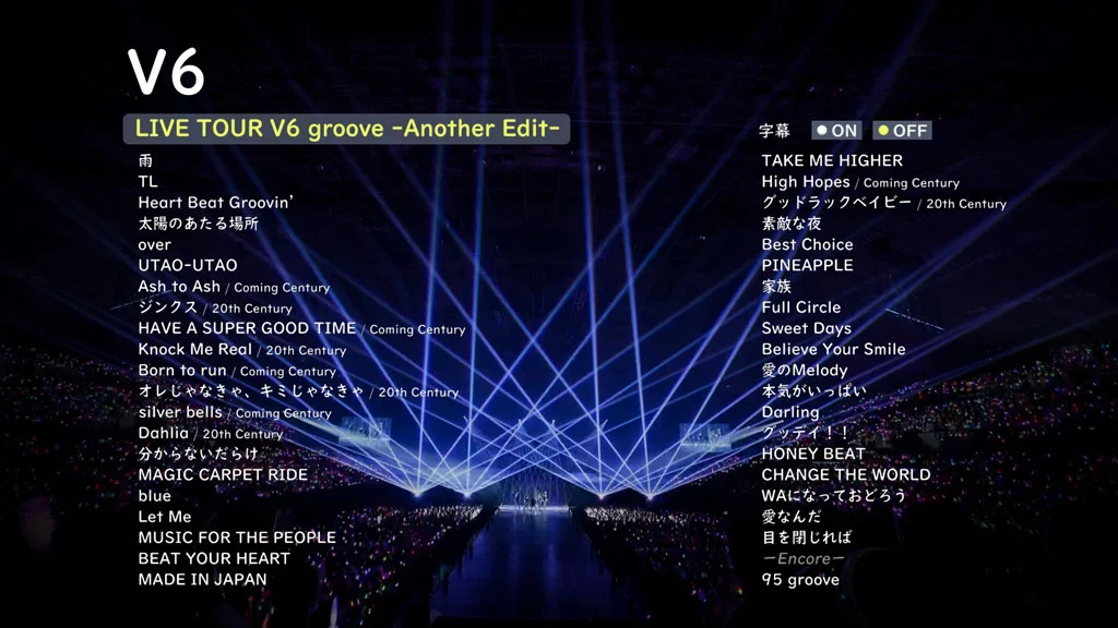 图片[2]-V6 – LIVE TOUR V6 GROOVE 2022 [BDISO 2BD 60.2GB]-蓝光演唱会资源网