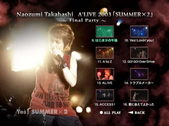 图片[2]-高橋直純 Naozumi Takahashi – A\’LIVE 2003 \”Yes! SUMMERx2\” [2004.03.03] [2DVD ISO 8.22GB]-蓝光演唱会资源网