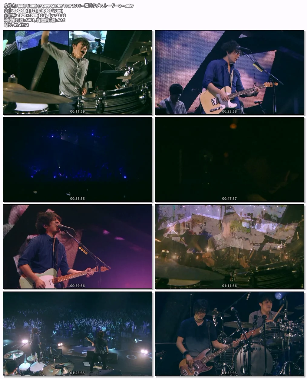 图片[5]-Back Number Love Stories Tour 2014～横浜ラブストーリー2～ [WEB-DL MKV 3.4GB]-蓝光演唱会资源网