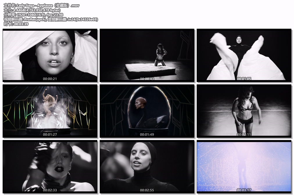 图片[2]-女神卡卡 Lady Gaga – Applause 1080P [ProRes MOV 4.44GB]-蓝光演唱会资源网