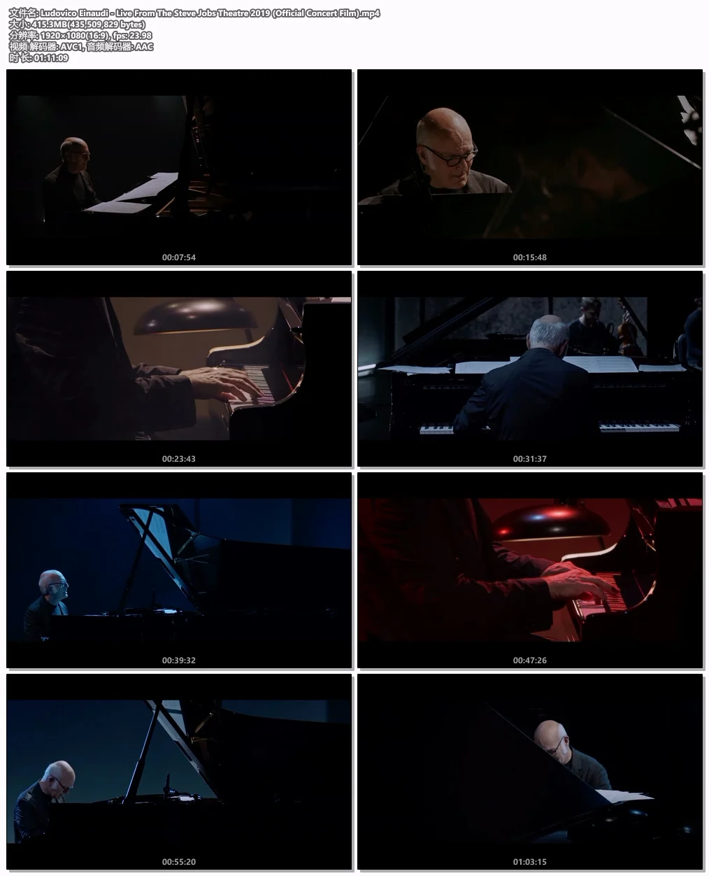 图片[3]-Ludovico Einaudi Live From The Steve Jobs Theatre 2019 音乐会 [Official Concert Film][WEB-DL MP4 415MB]-蓝光演唱会资源网