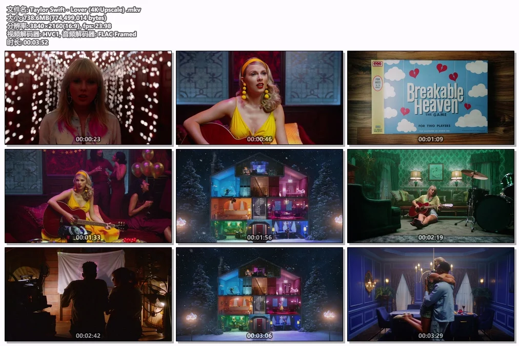 图片[2]-泰勒·斯威夫特 Taylor Swift – Lover [2160P 4K] [WEB-DL MKV 738.6MB]-蓝光演唱会资源网