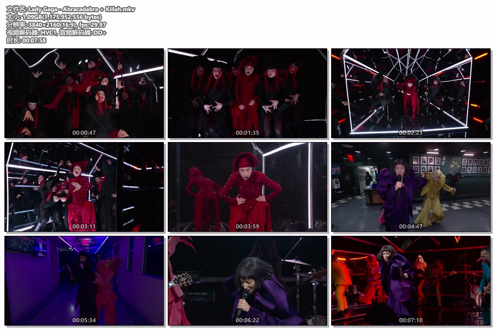 图片[2]-女神卡卡 Lady Gaga – Abracadabra + Killah 2160P 4K [WEB-DL MKV 1.09GB]-蓝光演唱会资源网
