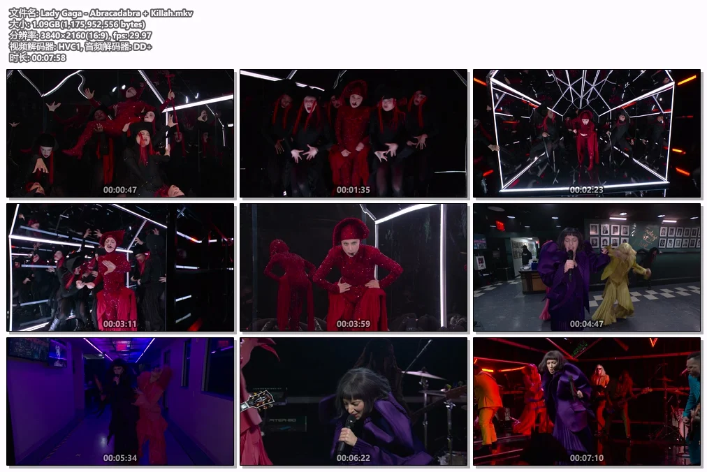 图片[2]-女神卡卡 Lady Gaga – Abracadabra + Killah 2160P 4K [WEB-DL MKV 1.09GB]-蓝光演唱会资源网