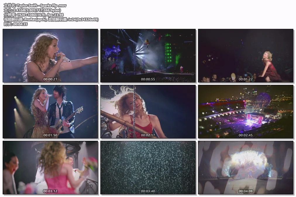 图片[2]-泰勒.斯威夫特 Taylor Swift – Sparks Fly 1080P [ProRes MOV 5.41GB]-蓝光演唱会资源网