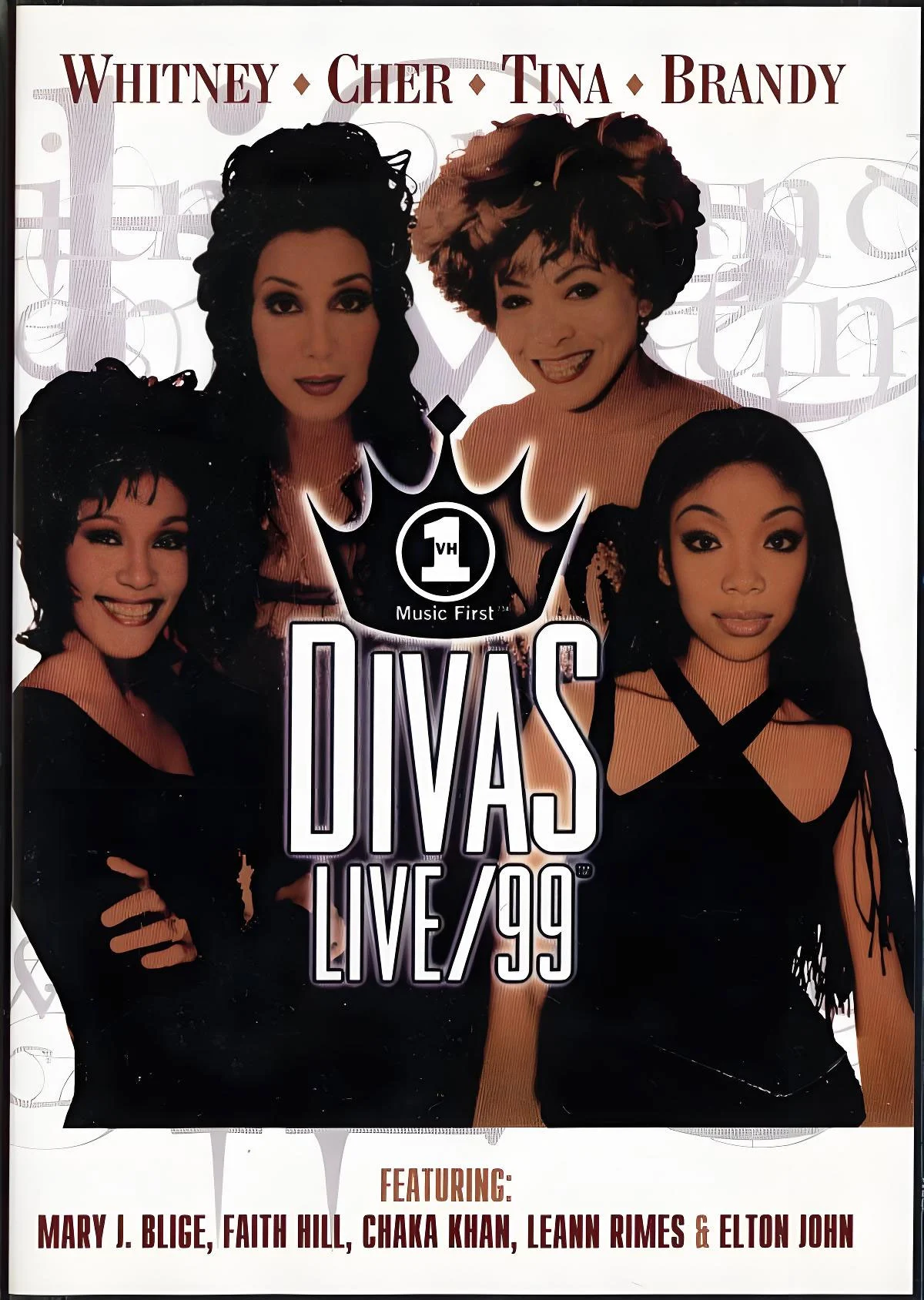 千禧天后的喝彩 惠妮·休斯顿 Whitney Houston Cher Tina Brandy – Divas Live 99 1999 [DVD ISO 3.28GB]-蓝光演唱会资源网