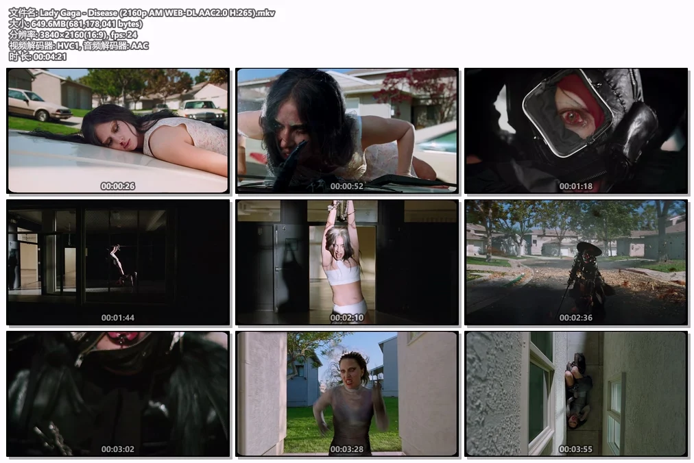 图片[2]-女神卡卡 Lady Gaga – Disease [外挂字幕 中英双字] 2160P 4K [WEB-DL MKV 649.4MB]-蓝光演唱会资源网
