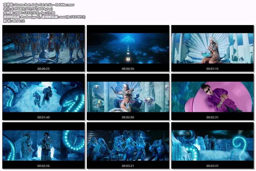 图片[2]-Ozuna feat. Doja Cat & Sia – Del Mar 1080P [ProRes MOV 6.05GB]-蓝光演唱会资源网