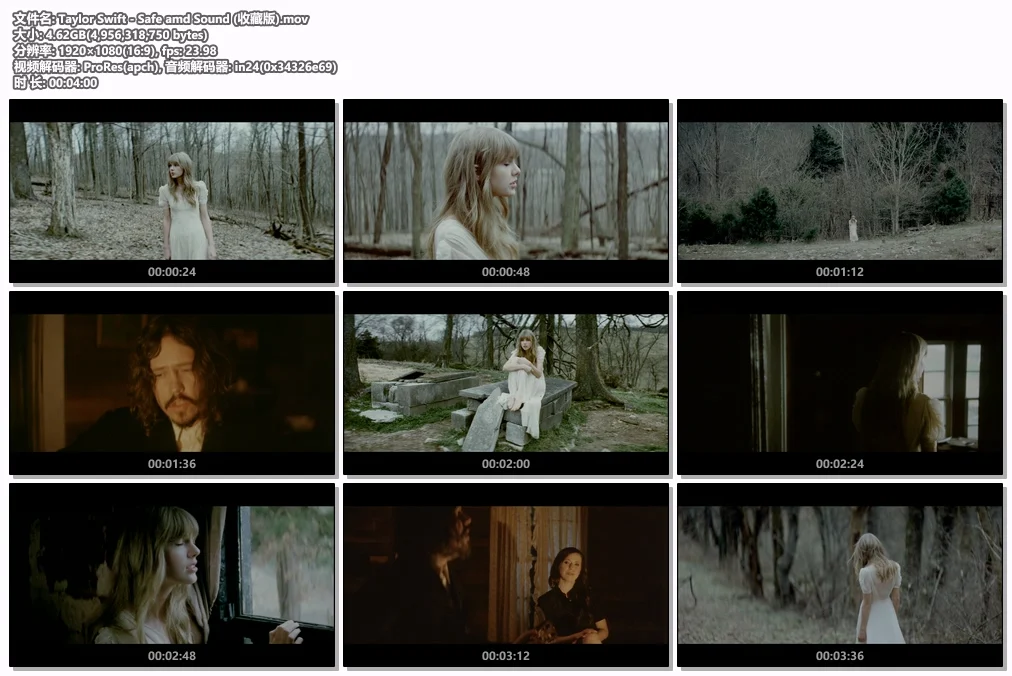 图片[2]-泰勒·斯威夫特 Taylor Swift – Safe amd Sound 1080P [ProRes MOV 4.62GB]-蓝光演唱会资源网