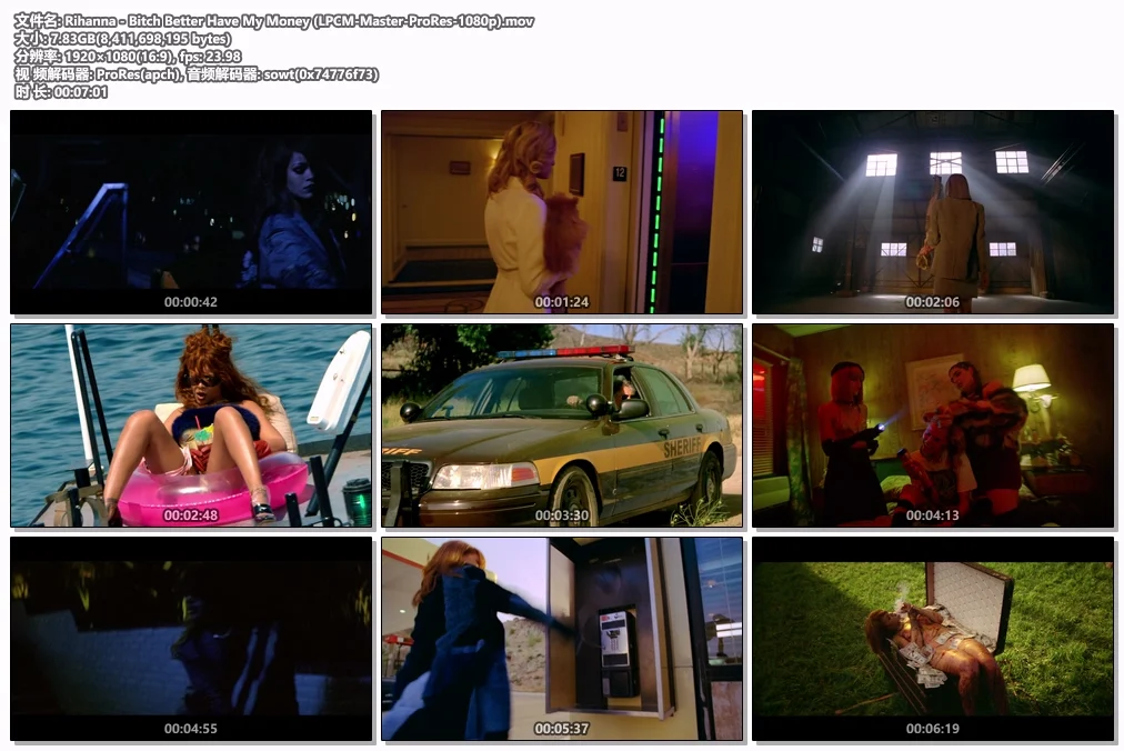 图片[2]-蕾哈娜 Rihanna – Bitch Better Have My Money 1080P [ProRes MOV 7.83GB]-蓝光演唱会资源网
