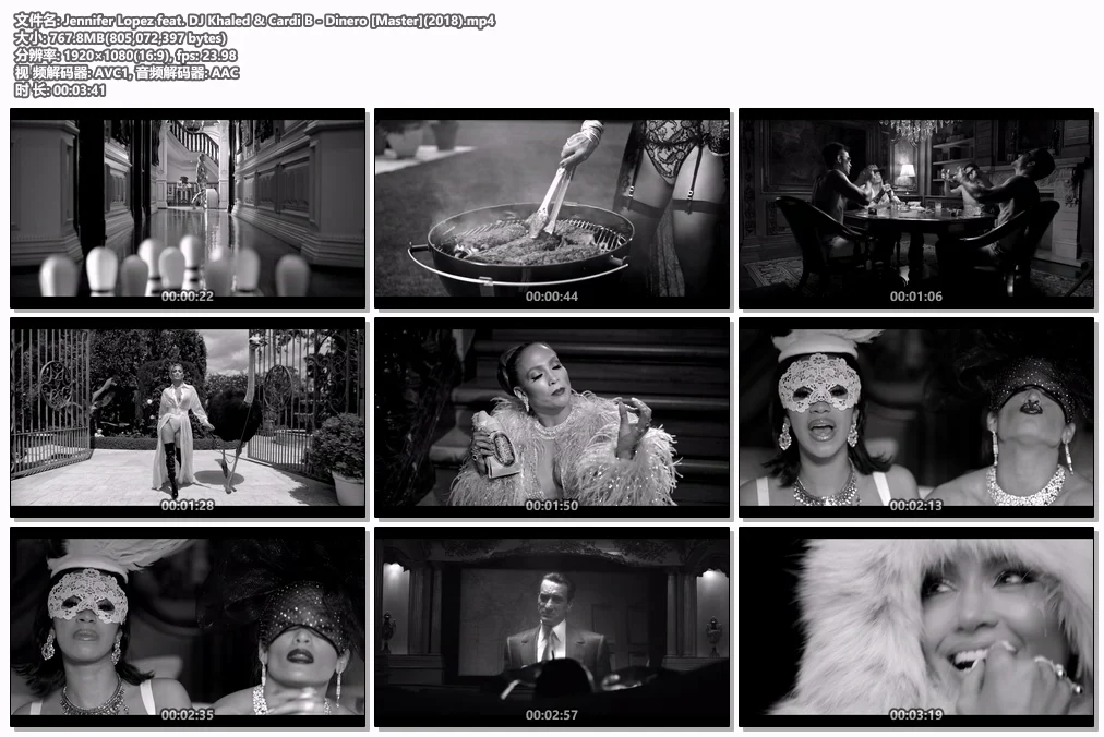 图片[2]-Jennifer Lopez feat. DJ Khaled & Cardi B – Dinero 2018 [Master MP4 767.8MB]-蓝光演唱会资源网